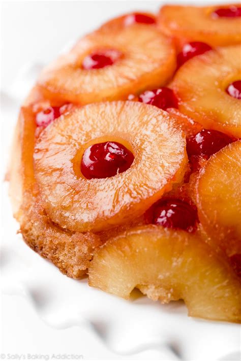 Drain the pineapple slices and leave to dry on kitchen paper. Pineapple Upside Down Cake | Sally's Baking Addiction