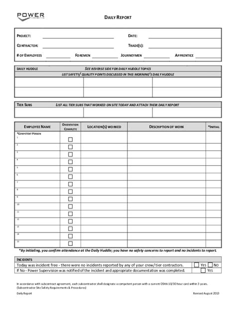 Work Report Completed Form Fill Out And Sign Printable Pdf Template
