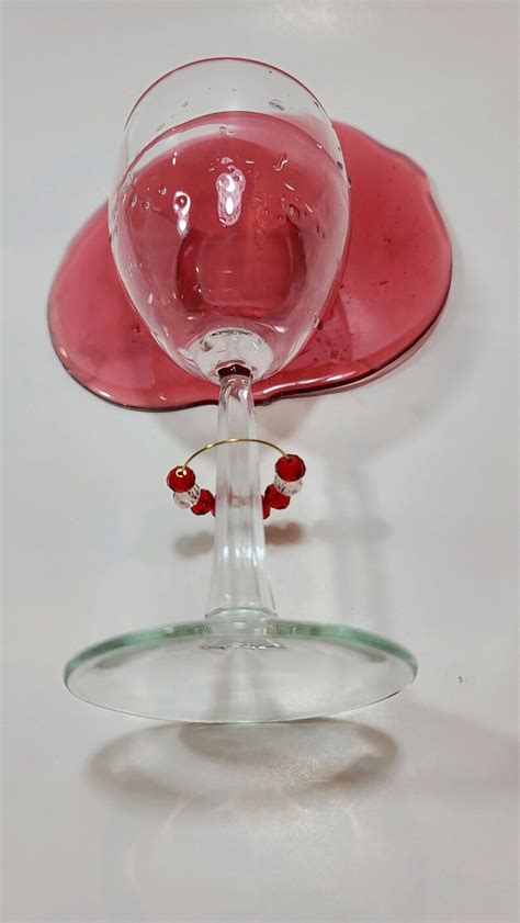 Spilled Glass Of Fake Red Wine Etsy