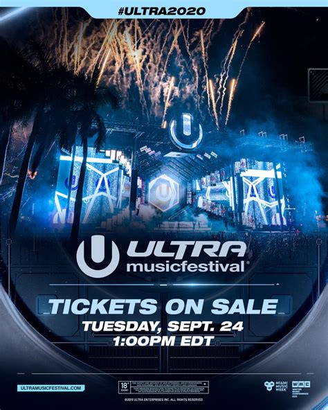 Ultra Music Festival 2020 Tickets On Sale September 24 Ultra Music
