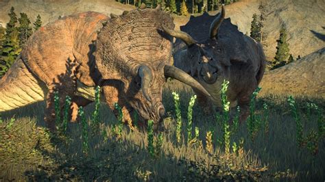 Triceratops Fight For Dominance Jurassic World Evolution 2 Youtube