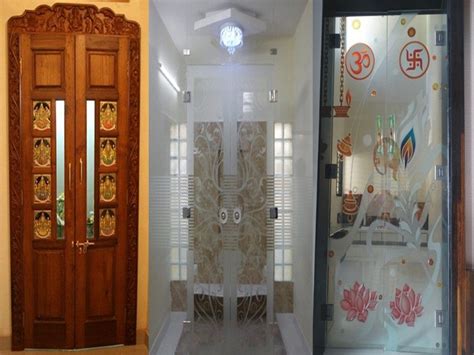 Frosted Glass Pooja Mandir Glass Door Designs