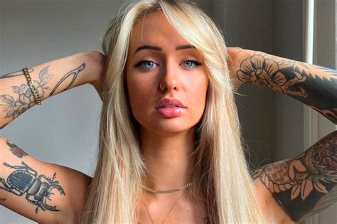 tattoo model essie lifts up top to flaunt ink on instagram daily star