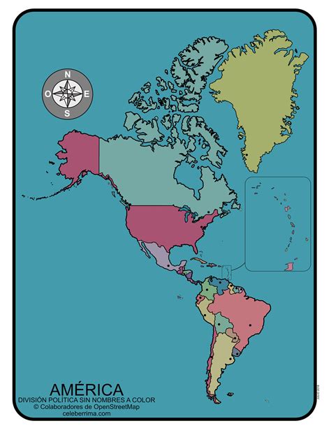 Mapas Del Continente Americano Con Nombres Para Imprimir Kulturaupice