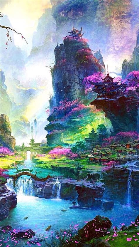Pin By Chris Woiccak On Anime Fantasy Art Landscapes Fantasy Landscape Landscape Wallpaper