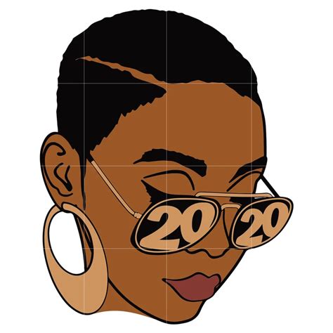 Download Black Woman with glasses Svg, Afro Woman Svg, African ...