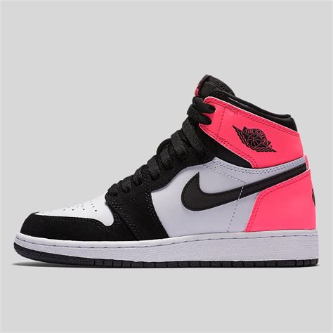 Nike Air Jordan 1 Retro High Og Gg Gs Black Hyper Pink White 881426