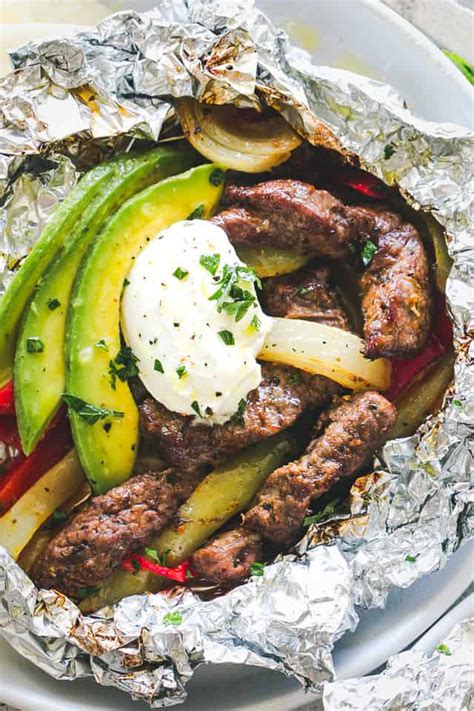 Maybe you would like to learn more about one of these? Chili Lime Steak Fajitas in Foil Packs - Cravings Happen