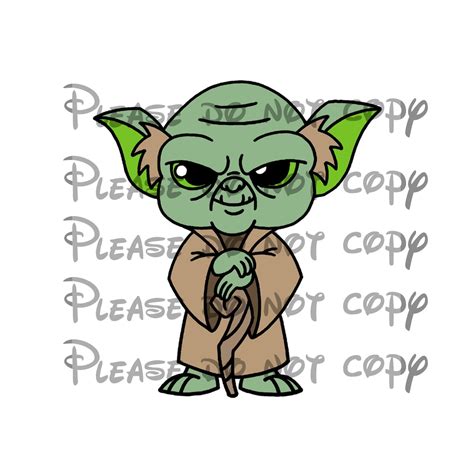 Yoda Svg File Yoda Silhouette Svg Yoda Star Wars Svg Etsy