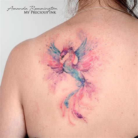 Freehand Watercolor Phoenix Tattoo By Mentjuh On Deviantart