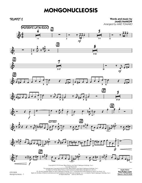 Mongonucleosis Arr Mike Tomaro Trumpet 2 Sheet Music Chicago