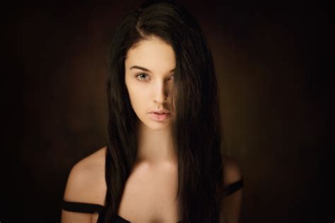 Wallpaper Alla Berger Women Face Maxim Maximov Portrait Model Long Hair 2048x1367