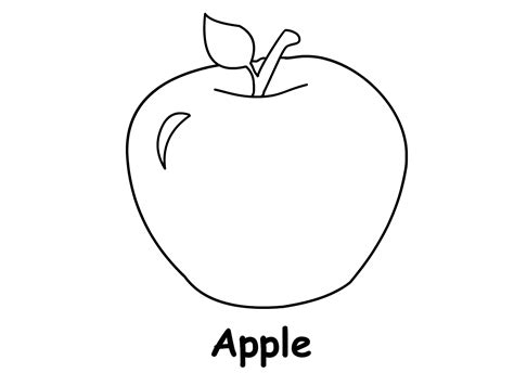 Printable Apple Cut Outs Sketch Coloring Page