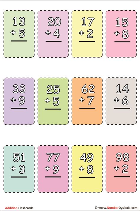 Free Printable Addition Flash Cards Web 330 Templates Create A Blank