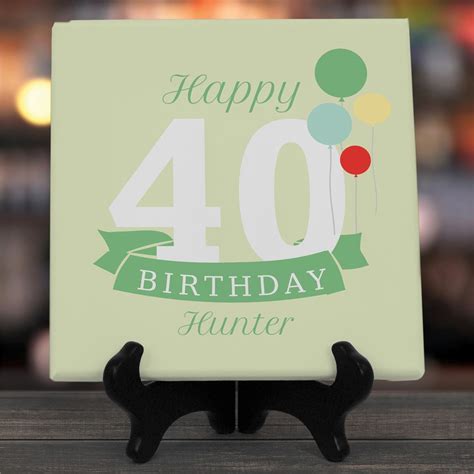 Personalized Happy Birthday Tabletop Canvas
