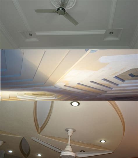 You can recreate this idea by smoothening the surface of your ceiling wall and design a plus, minus pattern using pop paste. Pop Ceiling Designs Ideas for Living Room | Pop ceiling ...
