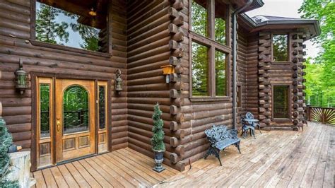 Black bear lookout has 2 decks that span the width of the cabin. Rustic cabin is couple's 'dream home' in Eastern Kentucky ...