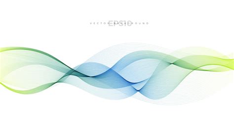 Blue And Green Line Wave Vector Background 3354053 Vector Art At Vecteezy