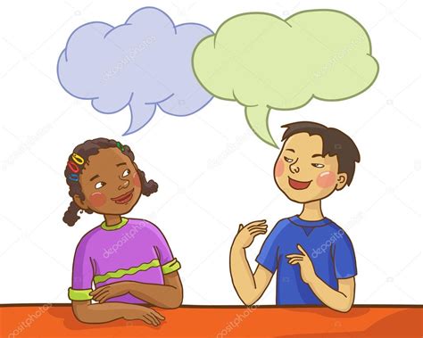 Imagenes de dos jovenes conversando dibujos hand drawn cute dos personas hablando chico lindo chica png y psd para descargar gratis pngtree. Niños hablando juntos — Vector de stock © kimazo #69109245