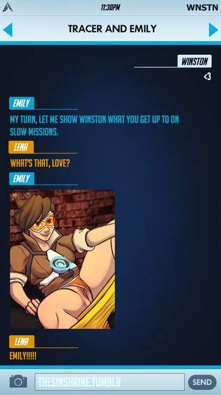 Tracer And Emily Text Winston Luscious