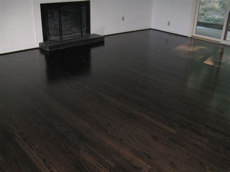 5 Red Oak Stained Blackebony Throughout First Floor Black Wood