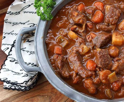 Traditional Irish Beef And Guinness Stew Stovetop Or Slow Cooker The