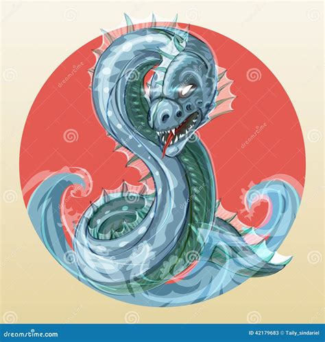 Sea Serpent Myth Stock Illustrations 101 Sea Serpent Myth Stock