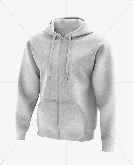 629 Zipped Hoodie Front View Amazing Psd Mockups File