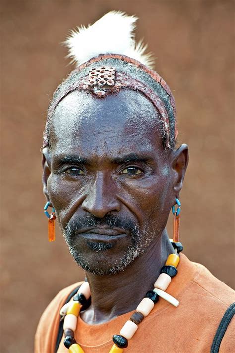 Hamar Man With Headdress Showing Status Photograph By Tony Camacho