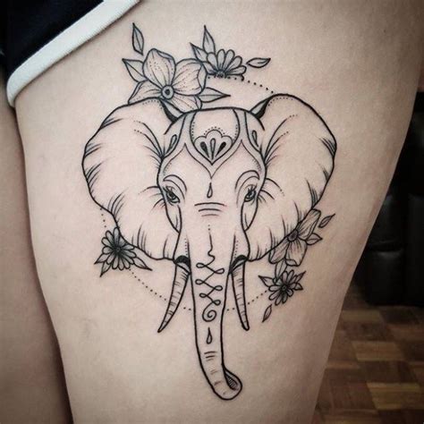 75 big and small elephant tattoo ideas brighter craft elephant thigh tattoo tattoos