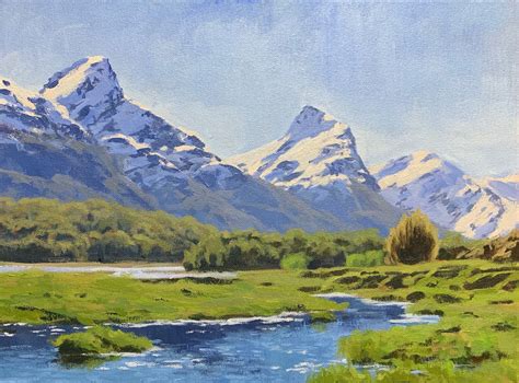 How To Paint A Mountain Landscape In Acrylics Samuel Earp Artist