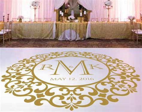 Dance Floor Decal Wedding Decor Wedding Decoration Monogram Etsy