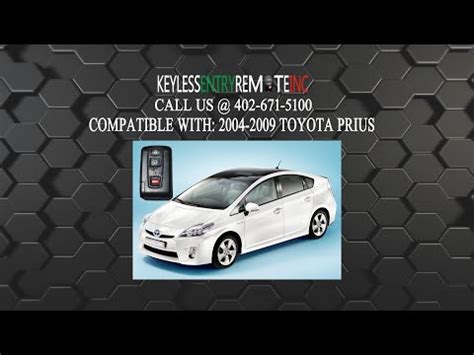 New condition 2010 toyota prius smart proxys keyless entry remote key at discount price. How To Change A 2004 - 2009 Toyota Prius Key Fob Remote ...