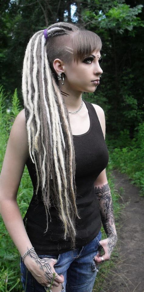 Medium length and long locs can be pulled up into a. Darkside of Dreadlocks ~ Alternative Dread Fashion ...