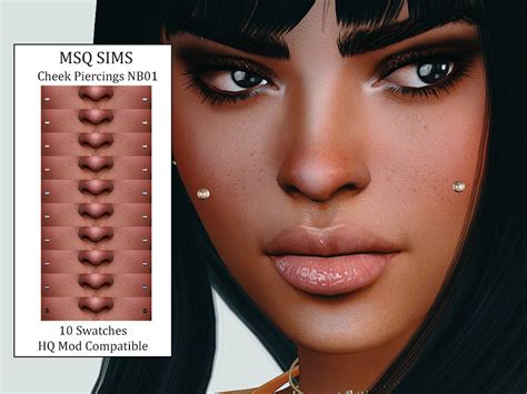 The Sims Resource Cheek Piercings Nb01