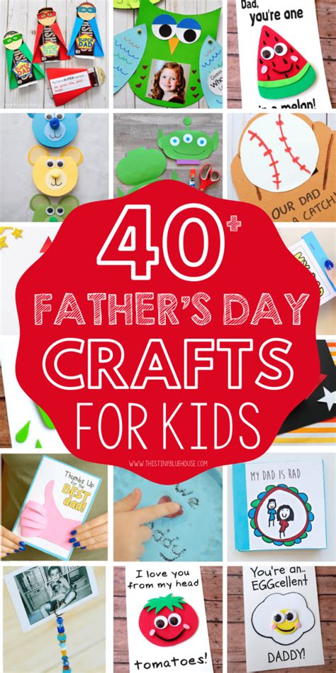 Check out this fun father's day printable, and there are recipes, too! 40+ Cute Father's Day Crafts For Kids - This Tiny Blue House