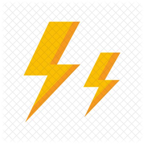 Thunder Icon Download In Flat Style