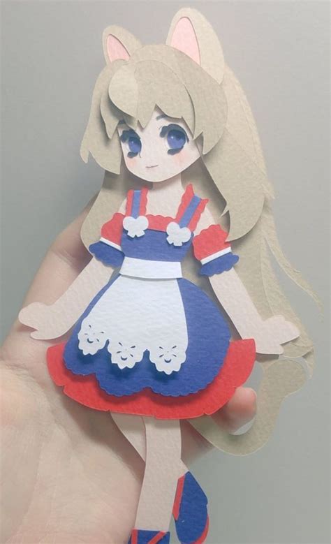 Paper Cutout Art Paper Art Cute Crafts Creative Crafts Anime Crafts