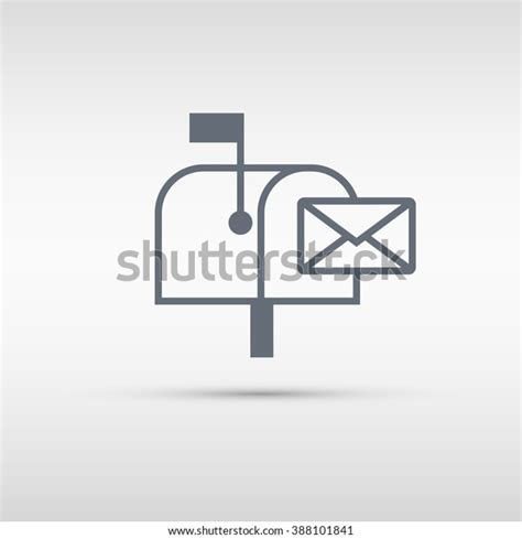 Mailbox Icon Mailbox Sign Button Isolated Stock Vector Royalty Free