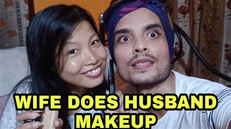 wife does husband makeup😂 luka chuppi youtube