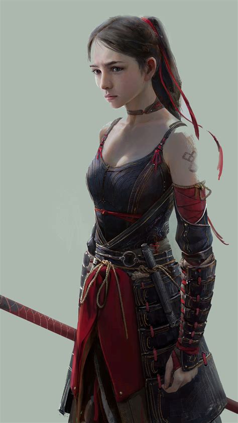 1080x1920 Warrior Fantasy Girls Artist Artwork Digital Art Hd