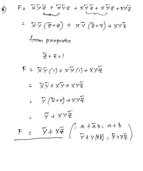 8 3 pts show the boolean algebra steps to simplify the following f x y homeworklib