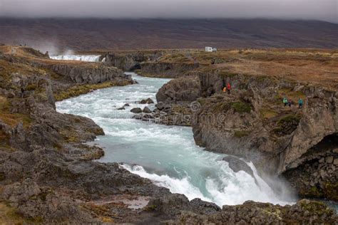 Icelandic Waterfall In Icelandic Natural Landscape Famous Sights And