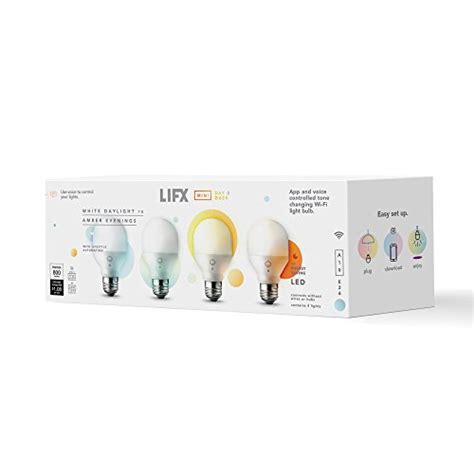 Lifx A19 Mini Day And Dusk Wi Fi Smart Led Light Bulb 4 Pack