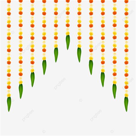 Mala Vector Hd Png Images Garland Flower Mala Decoration For Festivals