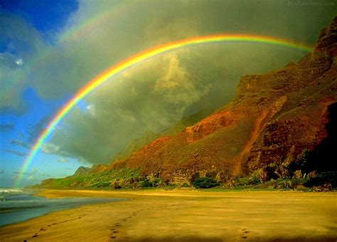 Beautiful Rainbow Nature Mountain
