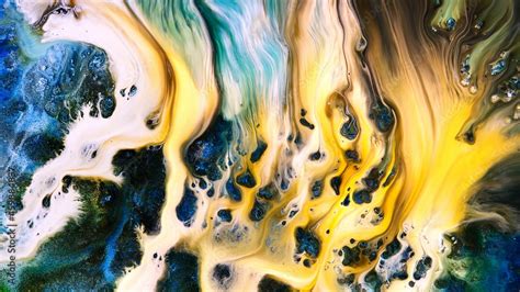Fluide Liquide Art Acrylic Oil Paints Texture Backdrop Abstract Mixing