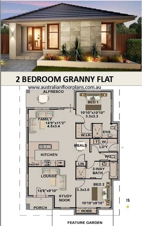 Granny Flat Bedroom Home Plan Sbhlh M Etsy Small