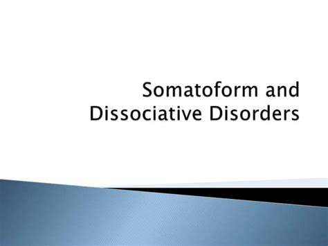 Somatic Symptom And Related Disorders For Ncmhce Study