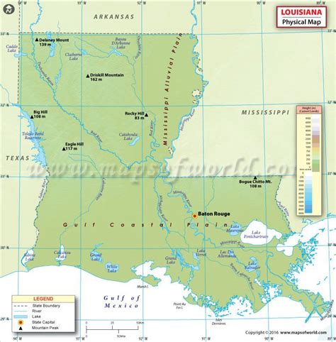 Latitude And Longitude Map Of Louisiana